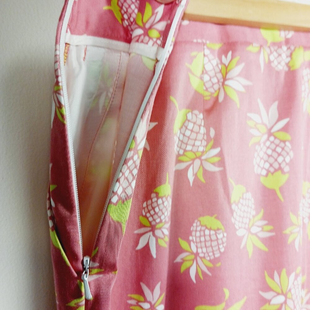 Brooks Brothers 346 Pink Pineapple Stretch Skirt, Size 8, Classic, Preppy, Golf - Picture 7 of 12